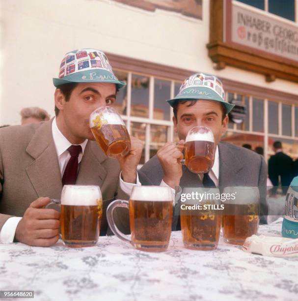 Roger Pierre et Jean-Marc Thibault en Allemagne dans les années 60. Circa 1960.