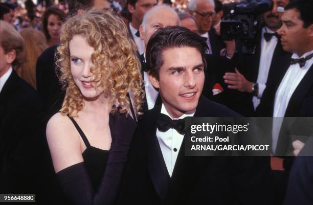 Tom Cruise et Nicole Kidman au Festival de Cannes en mai 1992, France.