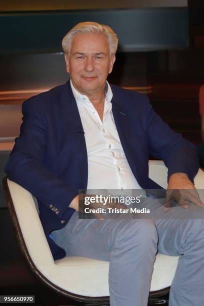 Former mayor of Berlin Klaus Wowereit during the tv show 'Markus Lanz' on May 9, 2018 in Hamburg, Germany.