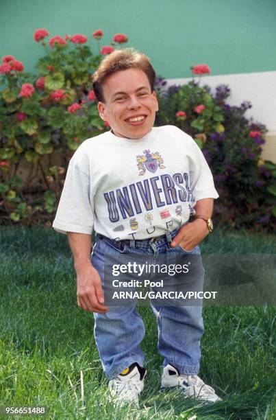 Portrait de l'acteur Warwick Davis en mai 1992 à Cannes, France.