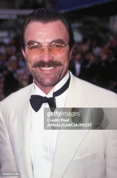 Acteur Tom Selleck au Festival de Cannes en mai 1992, France.