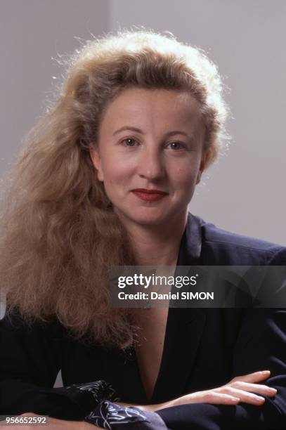 Myriam Schaefer, styliste de Nina Ricci len novembre 1994 à Paris, France.