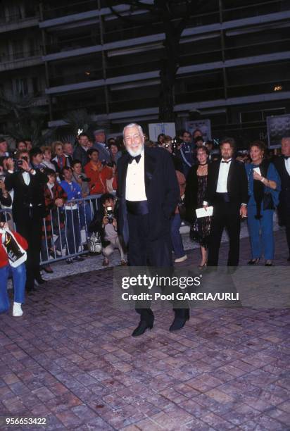 John Huston au Festival de Cannes en mai 1984, France.