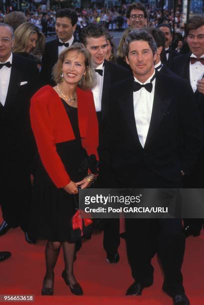Gabrielle Lazure et Richard Gere lors du Festival de Cannes en mai 1988, France.