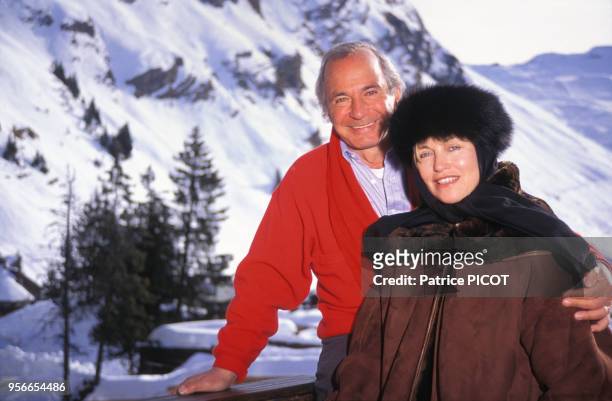 Ben Gazzara et sa femme Elke au Festival d'Avoriaz en janvier 1992, France.