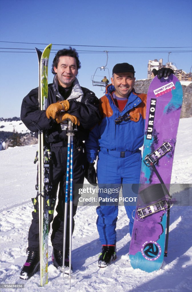 Michel Denisot et Gérard Jugnot en 1992
