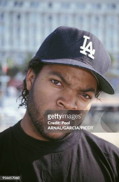 Ice Cube, rappeur et acteur, en mai 1991 à Cannes, France.