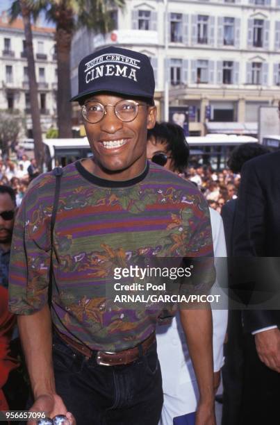 Le réalisateur du film 'Boyz N the Hood' John Singleton en mai 1991 à Cannes, France.