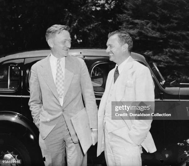 Confer with President on anti-trust matters. Washington, D.C., June 24. William O. Douglas, Chairman of the Securities and Exchange Commission. Left;...