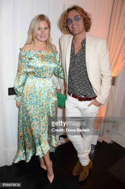 Melissa Montgomery and Peter Dundas attend Goga Ashkenazi's celebration of the 'Sustainable Surf' collaboration with Marc Quinn, with dinner at her...