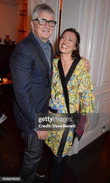 Jay Jopling and Hikari Yokoyama attend Goga Ashkenazi's celebration of the 'Sustainable Surf' collaboration with Marc Quinn, with dinner at her...
