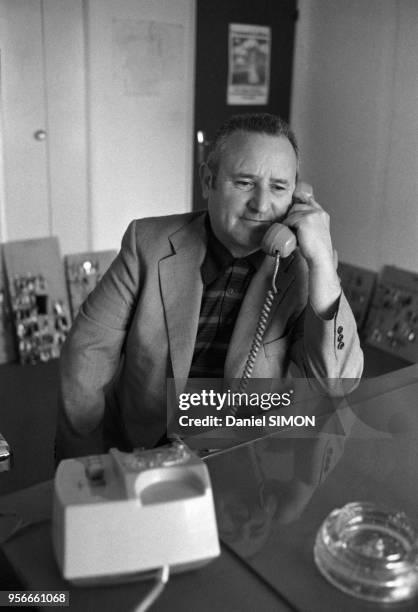 Le promoteur immobilier Guy Merlin à Villers-sur-Mer en juin 1978, France.