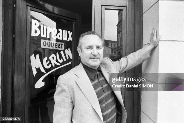 Le promoteur immobilier Guy Merlin à Villers-sur-Mer en juin 1978, France.