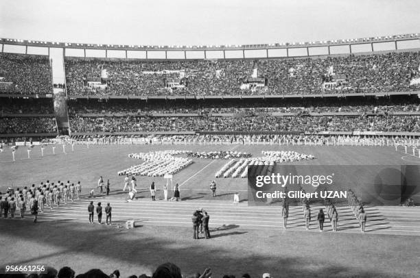 Cérémonie pour le 1er match du Mundial 78 au stade de River Plate à Buenos Aires le 1er juin 1978, Argentine.