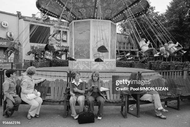 Parc d'attractions à Stockholm en juin 1976, Suède.