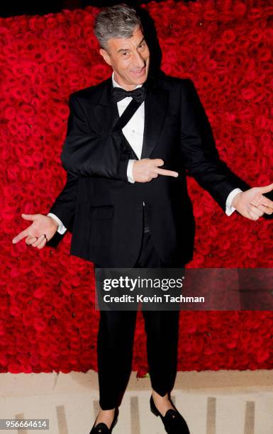 Maurizio Cattelan attends the Heavenly Bodies: Fashion & The Catholic Imagination Costume Institute Gala at The Metropolitan Museum of Art on May 7,...