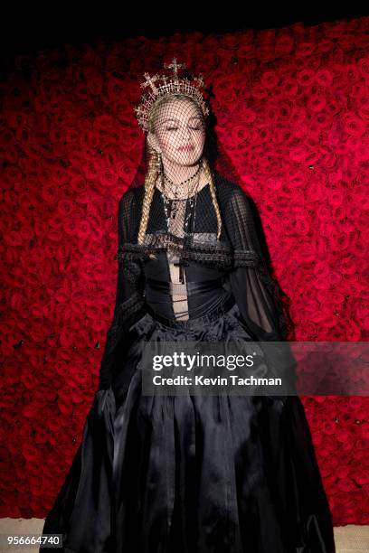 Madonna attends the Heavenly Bodies: Fashion & The Catholic Imagination Costume Institute Gala at The Metropolitan Museum of Art on May 7, 2018 in...