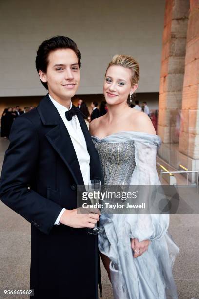 Lili Reinhart and Cole Sprouse attend Heavenly Bodies: Fashion & The Catholic Imagination Costume Institute Gala at The Metropolitan Museum of Art on...