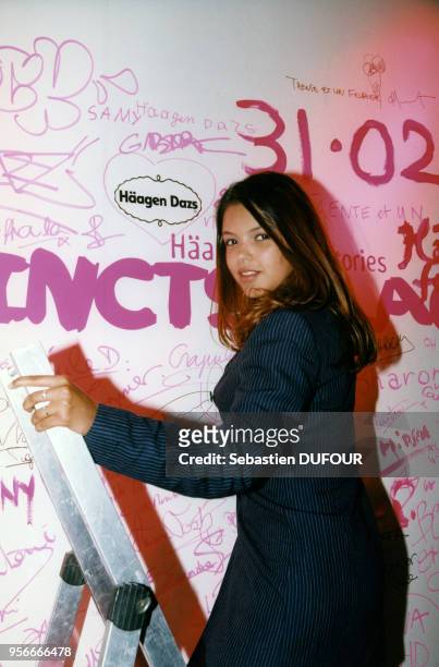 Séverine Ferrer le 11 juin 1998 à une soirée organisée par Haagen Dazs à Paris, France.