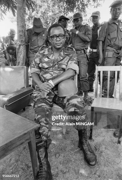 Mobutu Sese Seko à Kolwezi en avril 1977, Zaire.