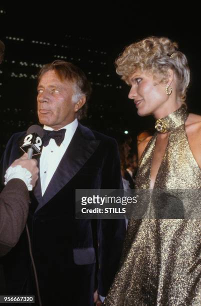 Richard Burton et sa femme Suzy Miller à Los Angeles dans les années 70. Circa 1970.