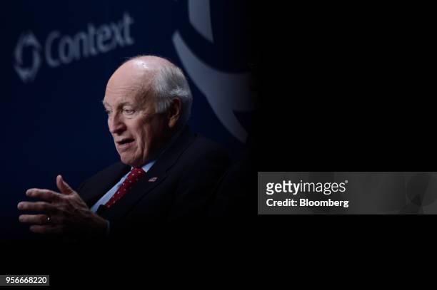 Dick Cheney, former U.S. Vice president, speaks during a panel at the Context Leadership Summit in Las Vegas, Nevada, U.S., on Wednesday, May 9,...