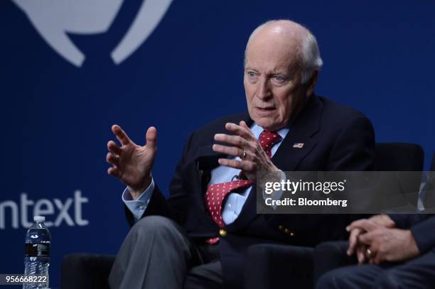 Dick Cheney, former U.S. Vice president, speaks during a panel at the Context Leadership Summit in Las Vegas, Nevada, U.S., on Wednesday, May 9,...