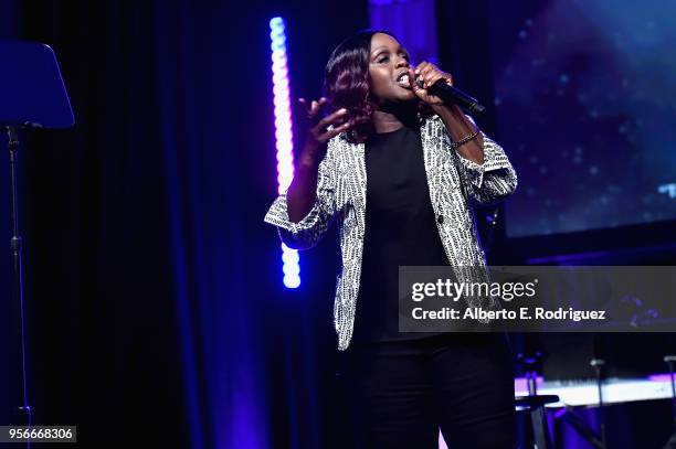 Songwriter/Songwriter Andrea Martin performs onstage at the '13th Annual Writers Jam' during The 2018 ASCAP "I Create Music" EXPO at Loews Hollywood...