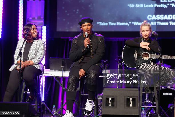 Songwriter/Songwriters Andrea Martin, Prince Charlez and Amy Kuney perform onstage at the '13th Annual Writers Jam' during The 2018 ASCAP "I Create...