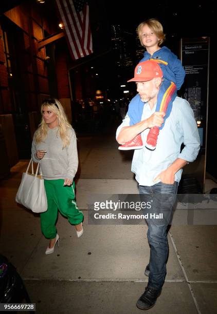 Jessica Simpson and Eric Johnson are seen walking in Soho on May 9, 2018 in New York City.