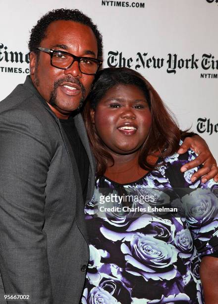 Director Lee Daniels and actress Gabourey Sidibe attend the 9th Annual New York Times Arts and Leisure Weekend at The Times Center on January 9, 2010...
