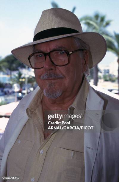 Portrait de Robert Altman au Festival de Cannes en mai 1993, France.