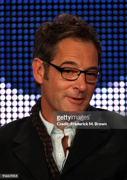 Actor Jeremy Northam speaks onstage at the CBS "Miami Medical" presentation and Q&A portion of the 2010 Winter TCA Tour day 1 at the Langham Hotel on...