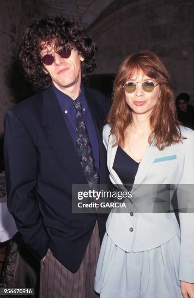 Paul Buchanan et Rosanna Arquette au Festival du Film Policier de Cognac en avril 1992, France.