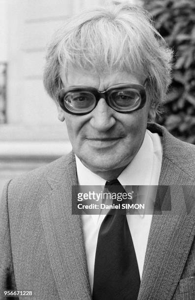 Bernard Henri-Levy après un entretien avec le président Gicard d'Estaing à l'Elysée le 7 septembre 1978, Paris, France.