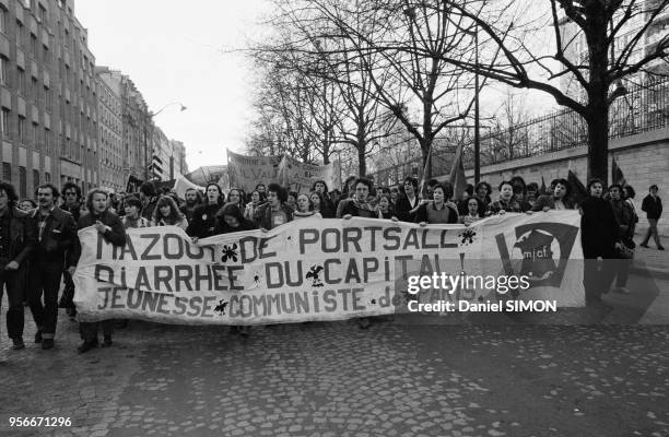 Incidents à la suite de la manifestation contre la marée noire provoquée par le naufrage de l'Amoco Cadiz en Bretagne, Paris, le 6 avril 1978, France.