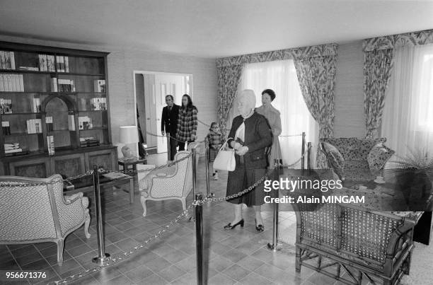 Intérieur d'une maison témoin d'un promoteur immobilier lors la Foire de Paris le 2 mai 1978, France.