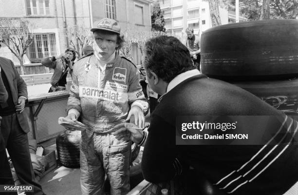 Niki Lauda lors du Grand Prix de Monaco de Formule 1, le 7 mai 1978 à Monte Carlo, Monaco.