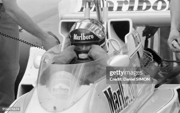Patrick Depailler remporte le Grand Prix de Monaco de Formule 1 au volant de sa Tyrell, le 7 mai 1978 à Monte Carlo, Monaco.
