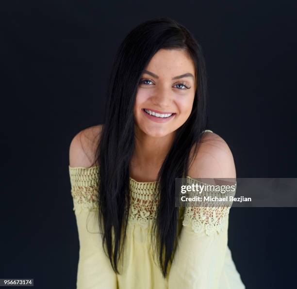 Laci Kay poses for portrait wearing Moonstar Beauty make-up at The Artists Project Giveback Day at The Artists Project on May 9, 2018 in Los Angeles,...