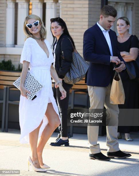 Paris Hilton and Chris Zylka are seen on May 09, 2018 in Los Angeles, California.