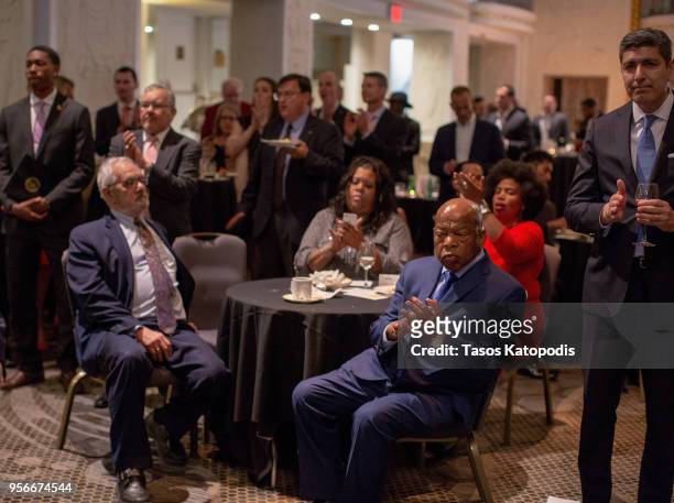 Congressman Barney Frank and Congressman John Lewis at the PFLAG 45th Anniversary Celebration at the Mayflower Hotel on May 9, 2018 in Washington, DC.