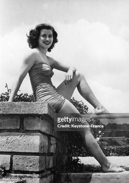 Portrait de Christiane Martel, qui sera élue Miss Univers 1953.