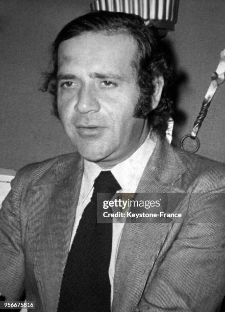 Portrait de l'acteur Jean Yanne, en France.