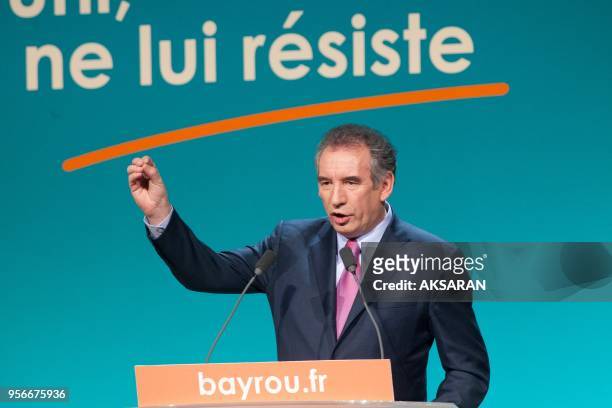 French politician and president of MODEM party, Francois Bayrou running for French Presidential March 10, 2012 in Toulouse, France.
