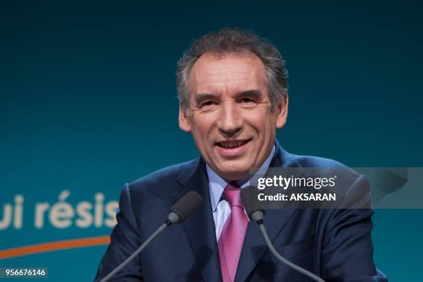 French politician and president of MODEM party, Francois Bayrou running for French Presidential March 10, 2012 in Toulouse, France.