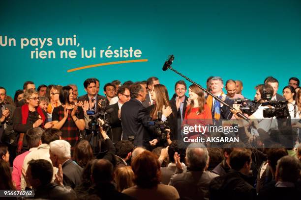 French politician and president of MODEM party, Francois Bayrou running for French Presidential March 10, 2012 in Toulouse, France.