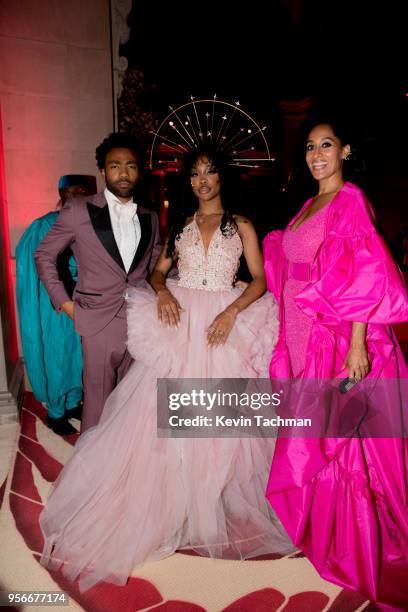 Donald Glover, SZA and Tracee Ellis Ross attend the Heavenly Bodies: Fashion & The Catholic Imagination Costume Institute Gala at The Metropolitan...