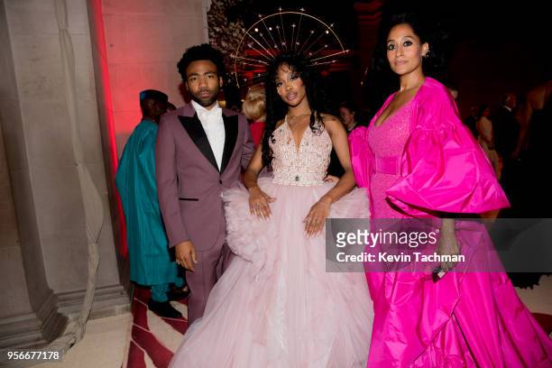 Donald Glover, SZA and Tracee Ellis Ross attend the Heavenly Bodies: Fashion & The Catholic Imagination Costume Institute Gala at The Metropolitan...