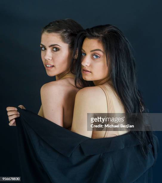 Casandra Ashe and Laci Kay wearing Moonstar Beauty make-up and styled in VDG Fashion at The Artists Project Giveback Day at The Artists Project on...